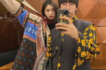 江疏影真的是衣架子提花针织外套加白色长裤一般人驾御不了