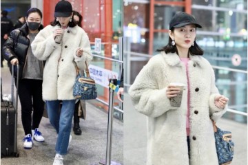 王鸥现身机场38岁穿粉色卫衣配毛绒外套休闲又减龄十足