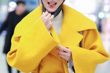 恋爱中的陈乔恩太美了黄色大衣轻松成焦点41岁大妈变少女