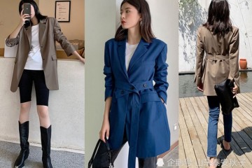 2020年超火的西装加牛仔裤的率性风高档又冷艳