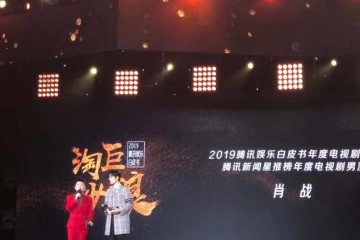 肖战获白皮书年度电视剧男演员奖格纹西装搭同款领带好精美