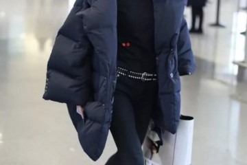 马伊琍离婚后更嫩了廓形羽绒服配9分裤身段五五分也美观