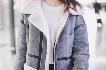 黄梦莹真是美得不像话小羊毛外套配牛仔裤保暖精约显瘦又洋气