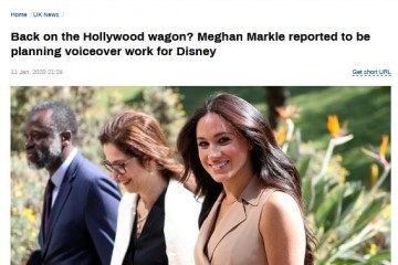 欲重返好莱坞卸职王室职务后梅根计划为迪斯尼配音