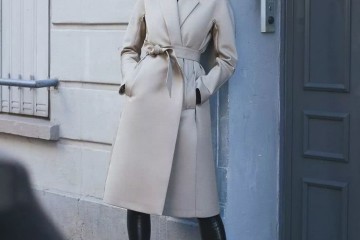 大衣加毛衣加半裙本年大火150170cm都能好看到犯规