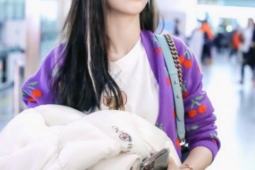 吴宣仪和iu都是香甜挂演员同穿紫色开衫居然美得认不出