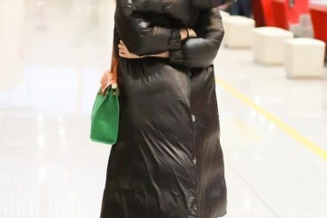 何穗穿了个啥现身机场尽管造型保暖却如同披了个被相同