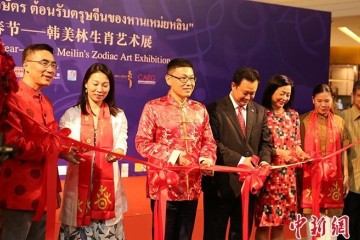 韩美林属相艺术展露脸曼谷为泰国欢喜新年增色