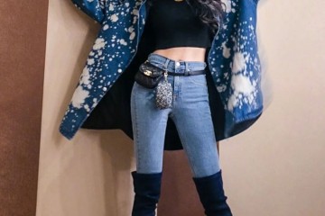 冲着Lisa追青你2却狠狠种草了她身上360°漏风的牛仔衣