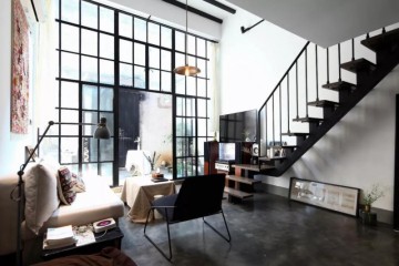 拆掉卧室里的墙巧用玻璃间隔小户型也能够宽阔亮堂又通透~