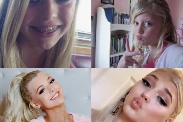 真人版芭比娃娃金发大眼五官精美18岁已是全美闻名网红