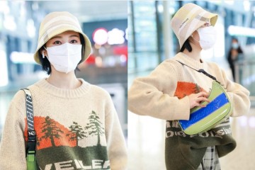 李纯164的身高不是白长的穿毛衣配格纹直筒裤满屏都是长腿